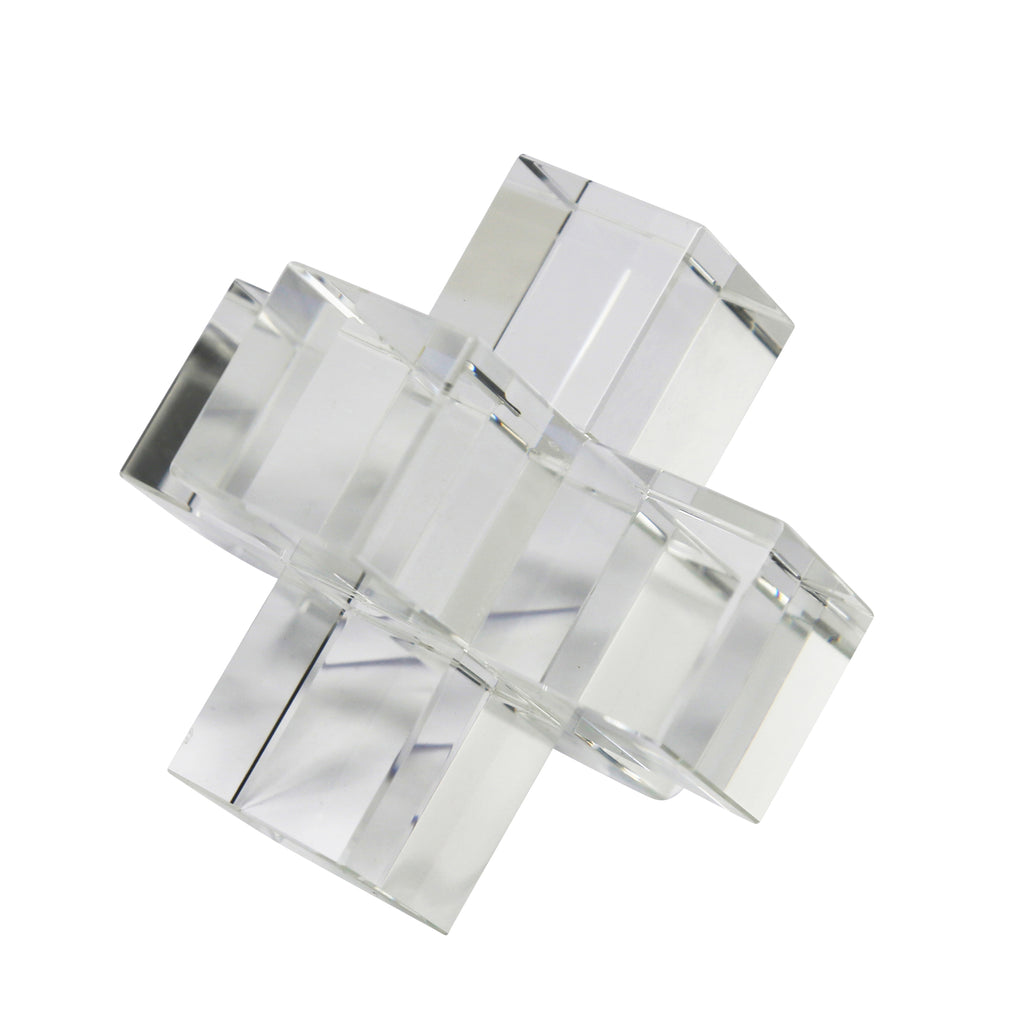 Crystal Geometric Object, Clear - ReeceFurniture.com