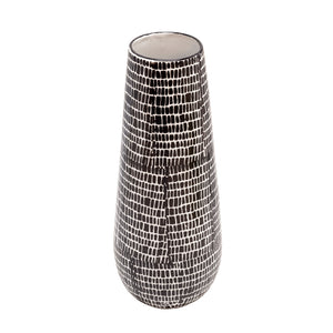 Ceramic Vase 18", Black Cobblestone - ReeceFurniture.com