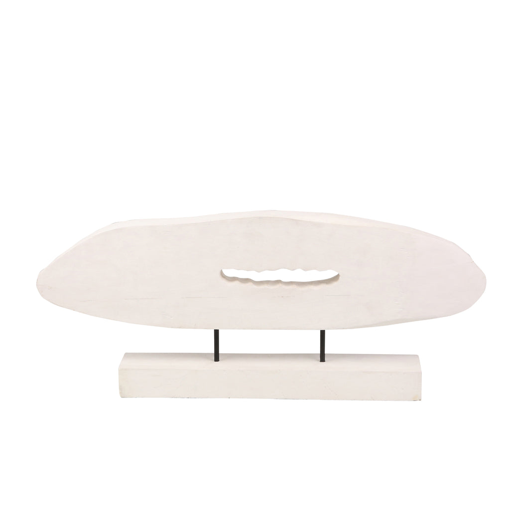 Mango Wood Table Decor, White - ReeceFurniture.com