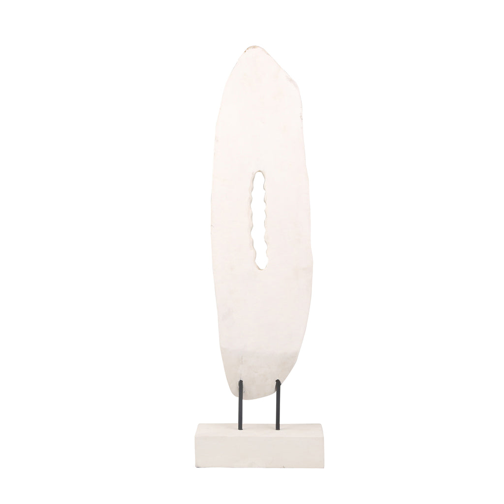 Mango Wood Vertical Table Decor, White - ReeceFurniture.com