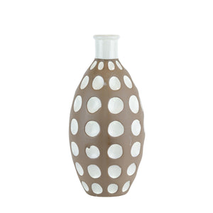 Ceramic Concave Bubbles Vase,13.75" Brown - ReeceFurniture.com