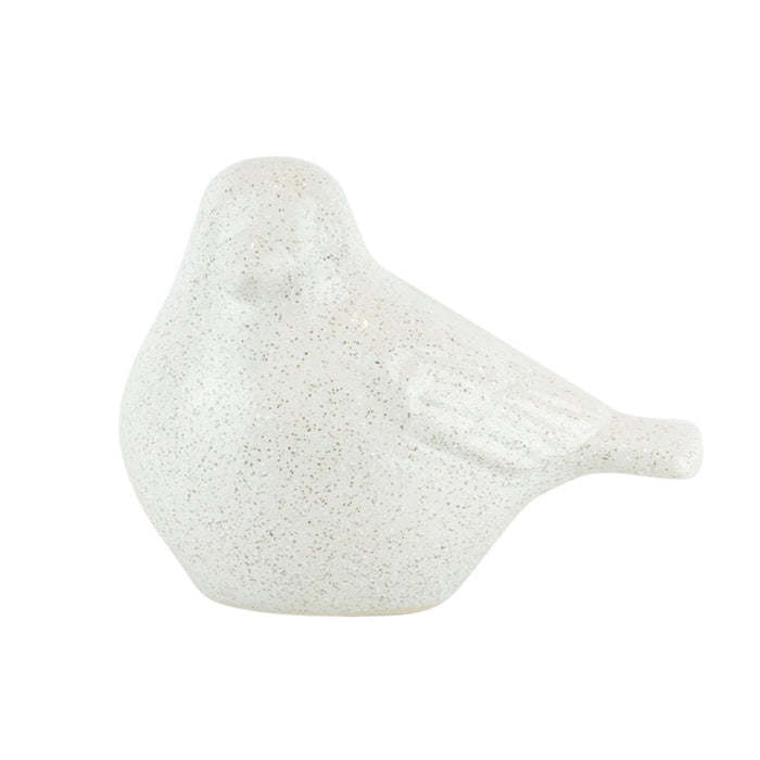 Ceramic Bird Figurine, 7.75", White