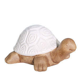 Ceramic Tortoise, 9.75" White - ReeceFurniture.com
