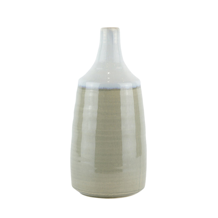 Ceramic Drip Glaze Vase, 14" Lt Blue Mix