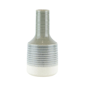 Ceramic Genie Vase 13.5", Gray - ReeceFurniture.com