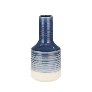 Ceramic Genie Vase 13.5", Navy - ReeceFurniture.com