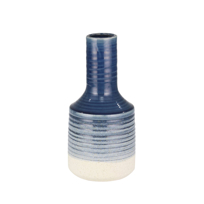 Ceramic Genie Vase 13.5", Navy