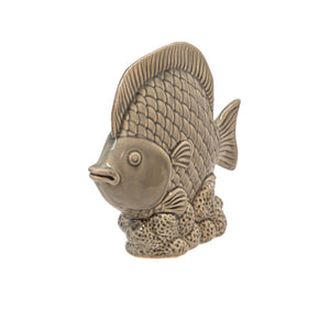 Ceramic Fish Decor 11.5", Graygreen - ReeceFurniture.com
