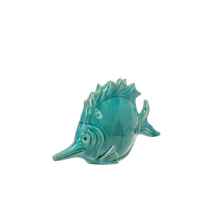 Ceramic Fish Decor,10.75",Gray - ReeceFurniture.com