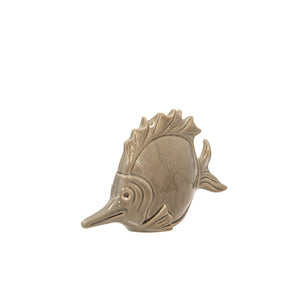 Ceramic Fish Decor,10.75",Teal - ReeceFurniture.com