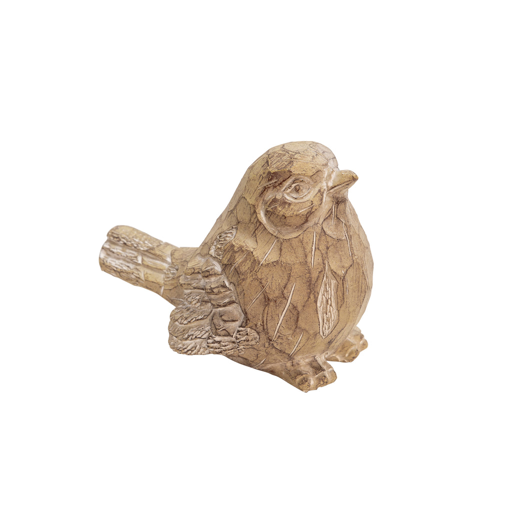 Resin Bird Decor, 6", Brown/Ivory - ReeceFurniture.com