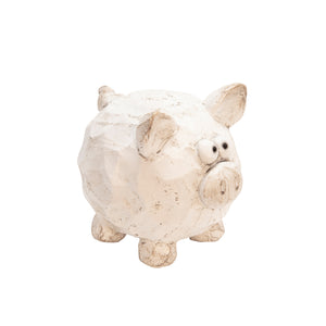 Resin Pig Decor, 4.75" White - ReeceFurniture.com