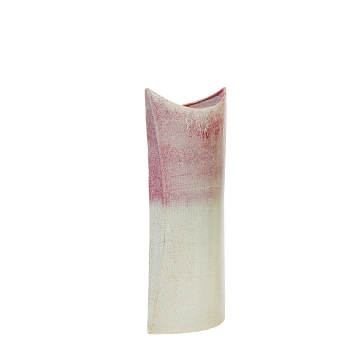 Ceramic 19.5" Mermaid'S Purse Vase. Burgundy Mix