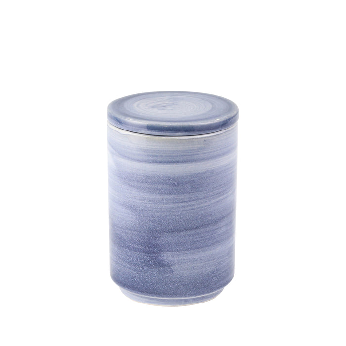Ceramic 6.5" Covered Jar, Blue