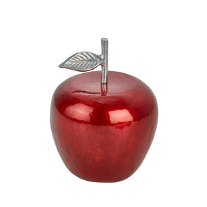 Aluminum 7" Apple Decoration,Red - ReeceFurniture.com