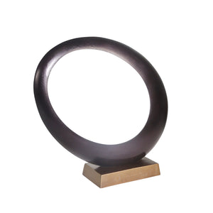 Aluminum Ovoid Sculpture, Bronze/Brass Antique - ReeceFurniture.com