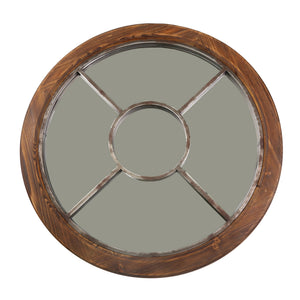 Wood Frame 30" Wall Mirror, Brown, Wb - ReeceFurniture.com