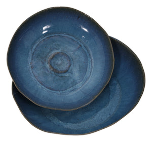 S/2 Ceramic 12/15" Bowls, Blue - ReeceFurniture.com