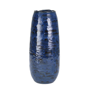 Ceramic 16" Cone Vase, Blue - ReeceFurniture.com