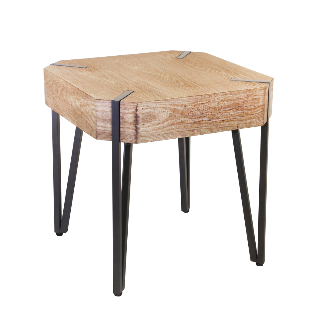 Wooden 20" Side Table, Brown, Kd - ReeceFurniture.com