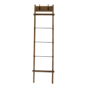 Wood / Metal 76" Ladder, Brown - ReeceFurniture.com