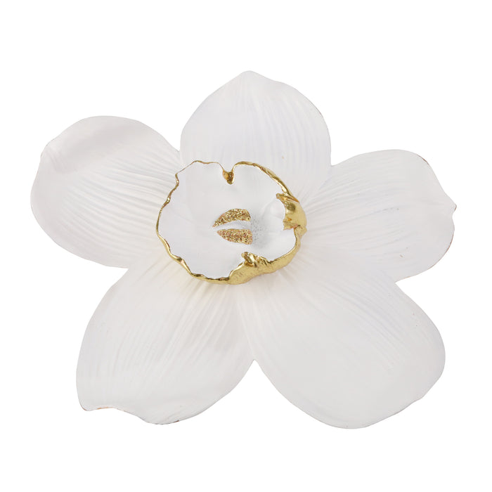 Resin 22" Orchid Wall Hanger,White
