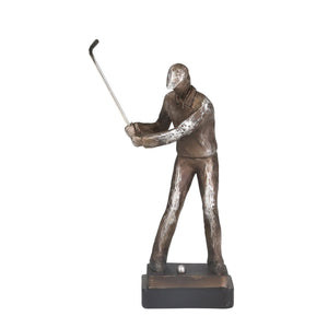 Resin 13" Golf Figurine, Silver - ReeceFurniture.com