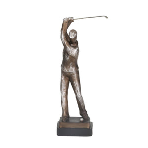 Resin 14" Golf Figurine, Silver - ReeceFurniture.com