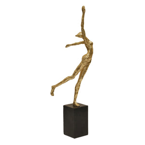 Resin 20" Gymnast, Gold - ReeceFurniture.com