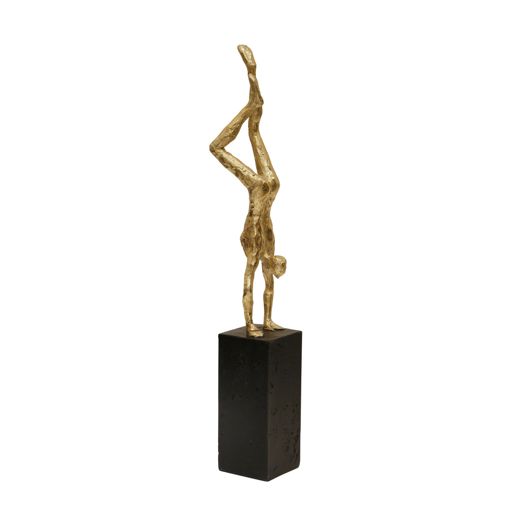 Resin 19" Gymnast, Gold - ReeceFurniture.com