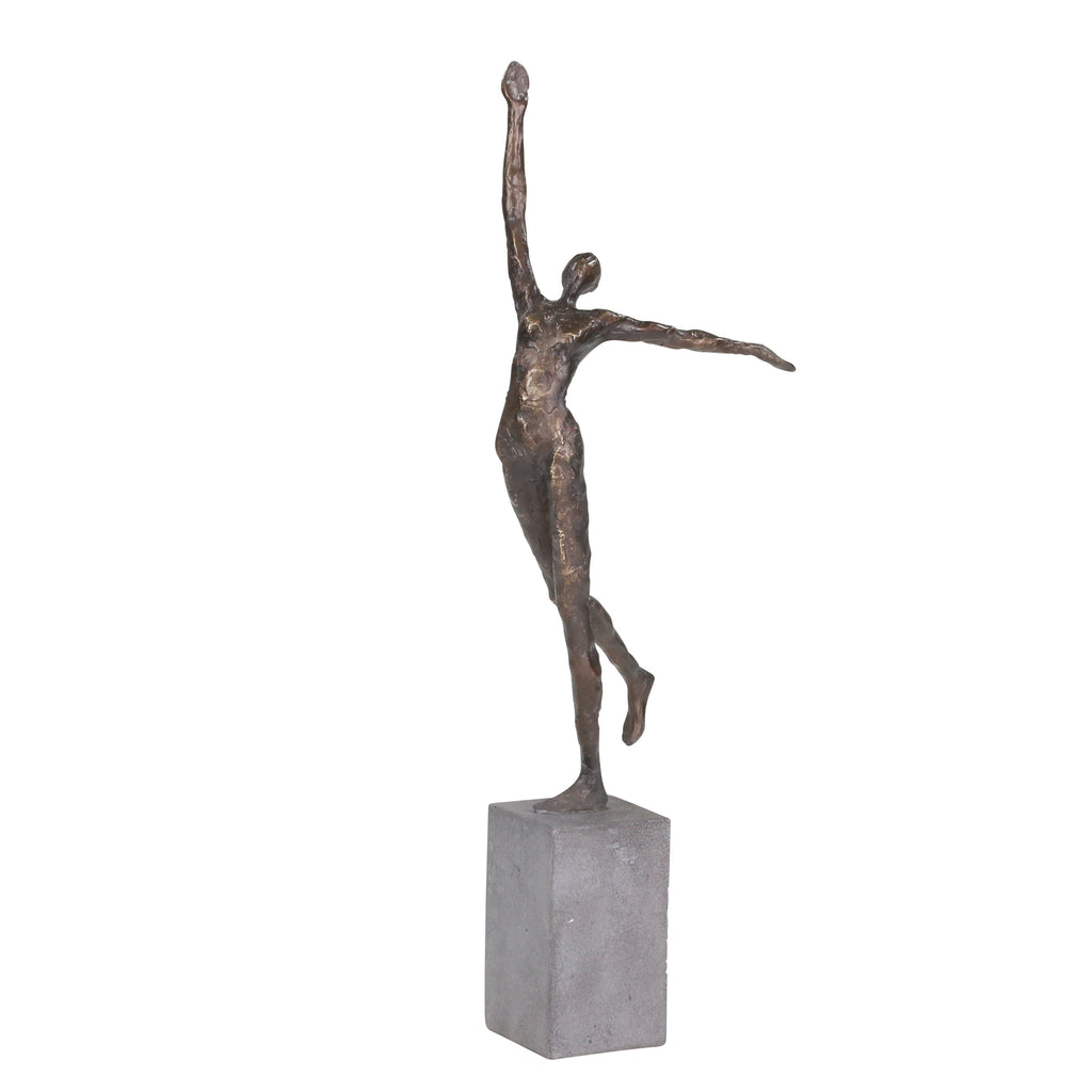 Resin 20" Gymnast, Bronze - ReeceFurniture.com