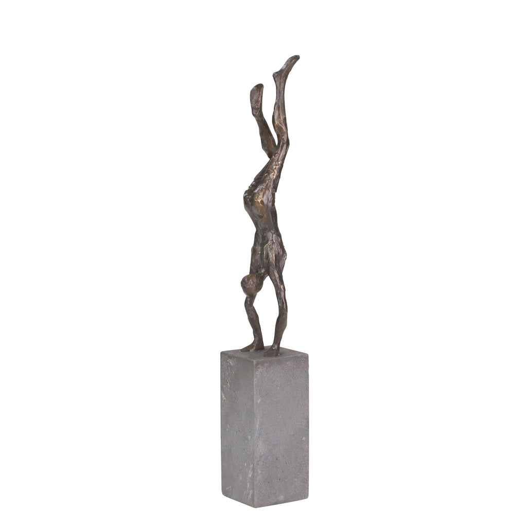 Resin 19" Gymnast, Bronze - ReeceFurniture.com