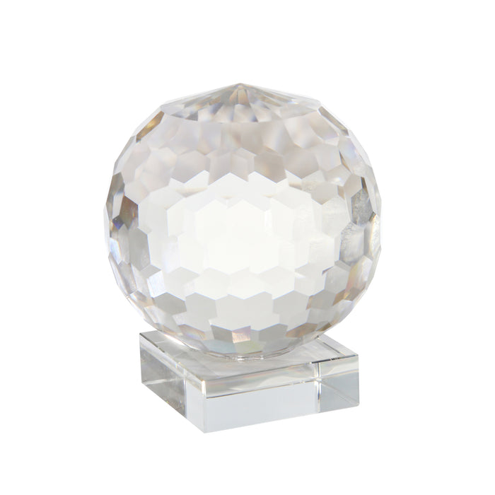 Crystal Orb On Base 7"