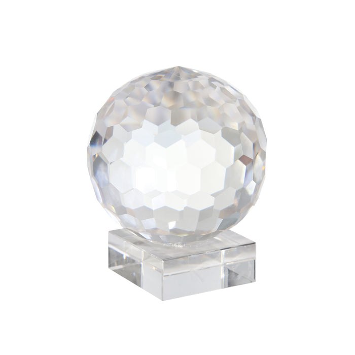 Crystal Orb On Base 6"