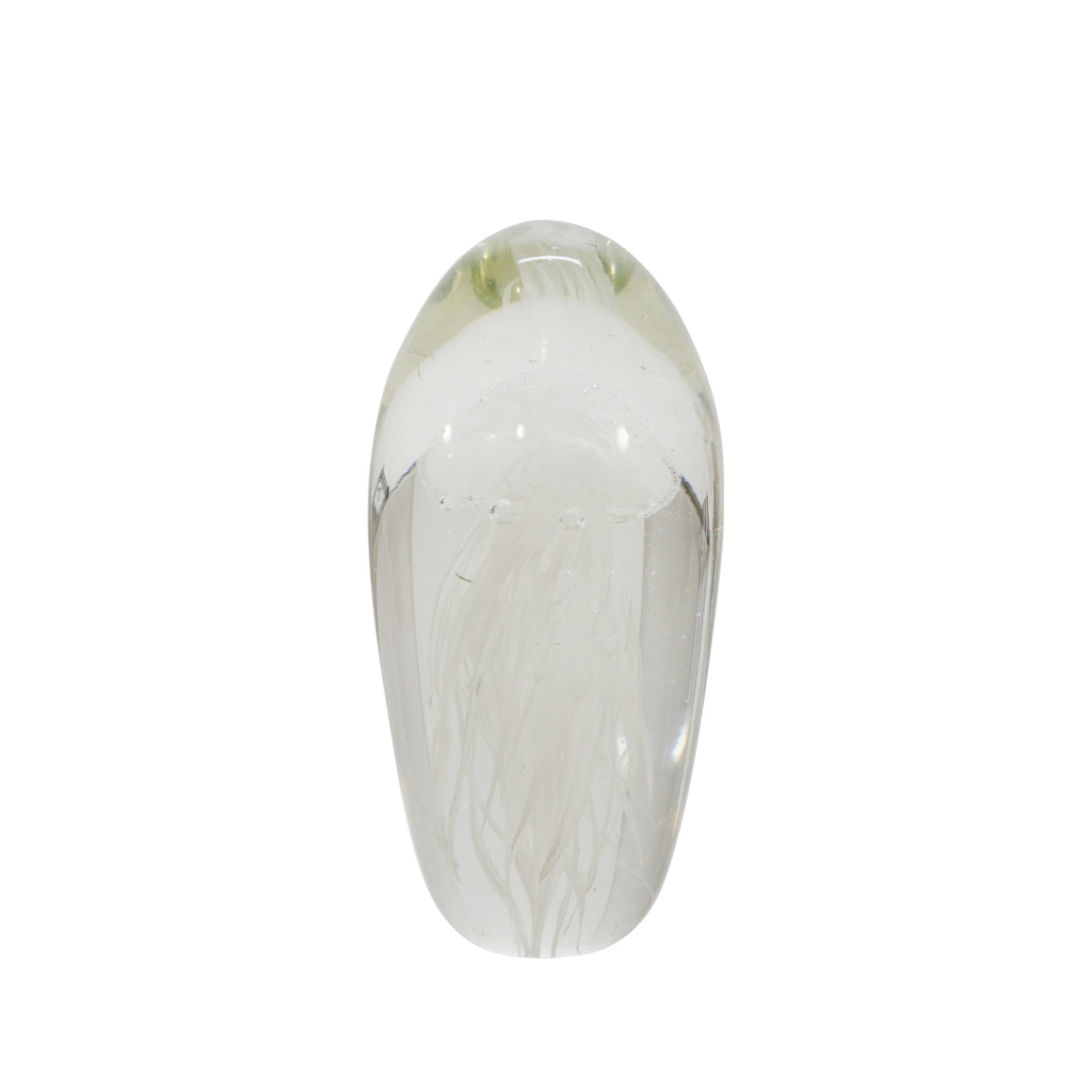 Crystal 7" Jellyfish Egg, White - ReeceFurniture.com