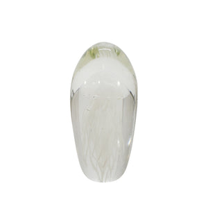 Crystal 7" Jellyfish Egg, White - ReeceFurniture.com