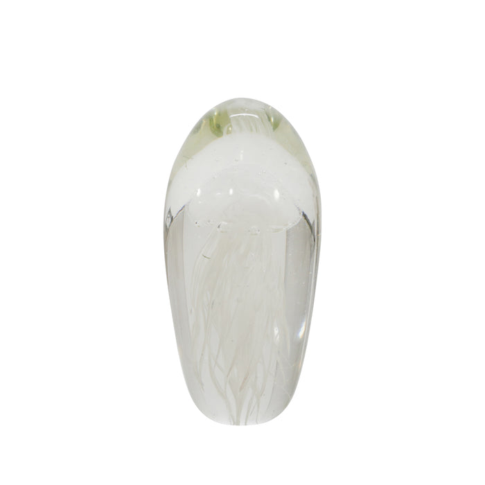 Crystal 7" Jellyfish Egg, White