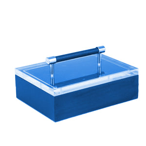 Acrylic Top 10", Jewelry Box,Navy - ReeceFurniture.com