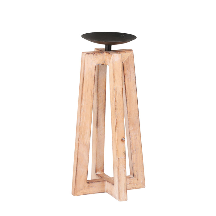Wooden 13" Decorative Candle Holder