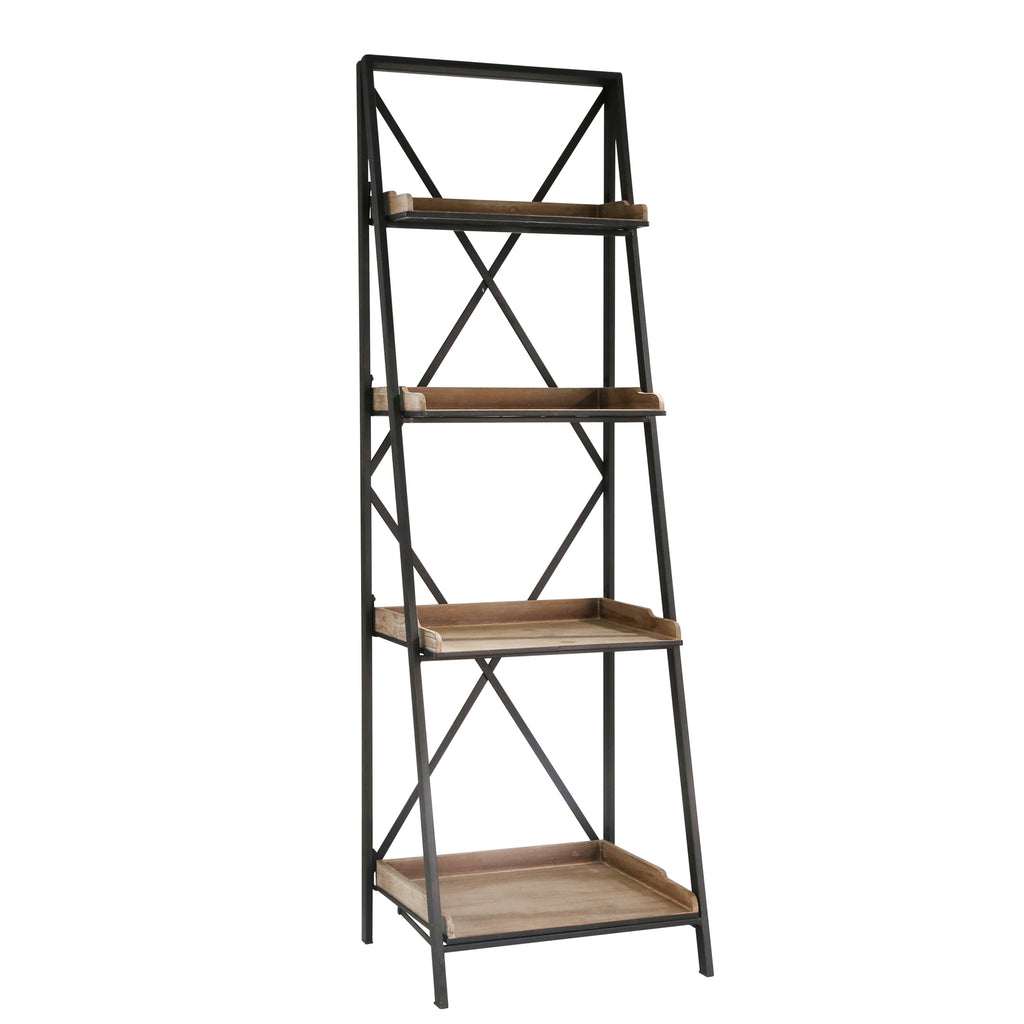 Wood, 57" 4 Tier Shelf Stand - ReeceFurniture.com