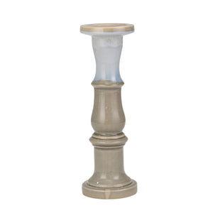 Ceramic 16" Candle Holder, Beige Fade Matt - ReeceFurniture.com