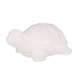 Ceramic 17.5 Turtle, White - ReeceFurniture.com
