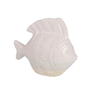 Ceramic 9" Fish, Ivory - ReeceFurniture.com