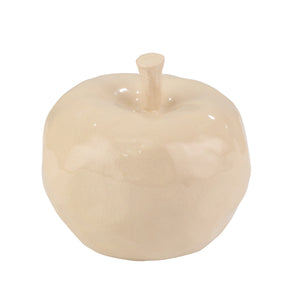 Ceramic 6" Apple, Cream - ReeceFurniture.com