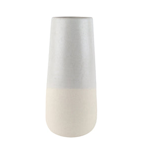 Ceramic 17" Vase, Gray/White - ReeceFurniture.com