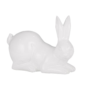 Ceramic 14" Rabbit, White - ReeceFurniture.com