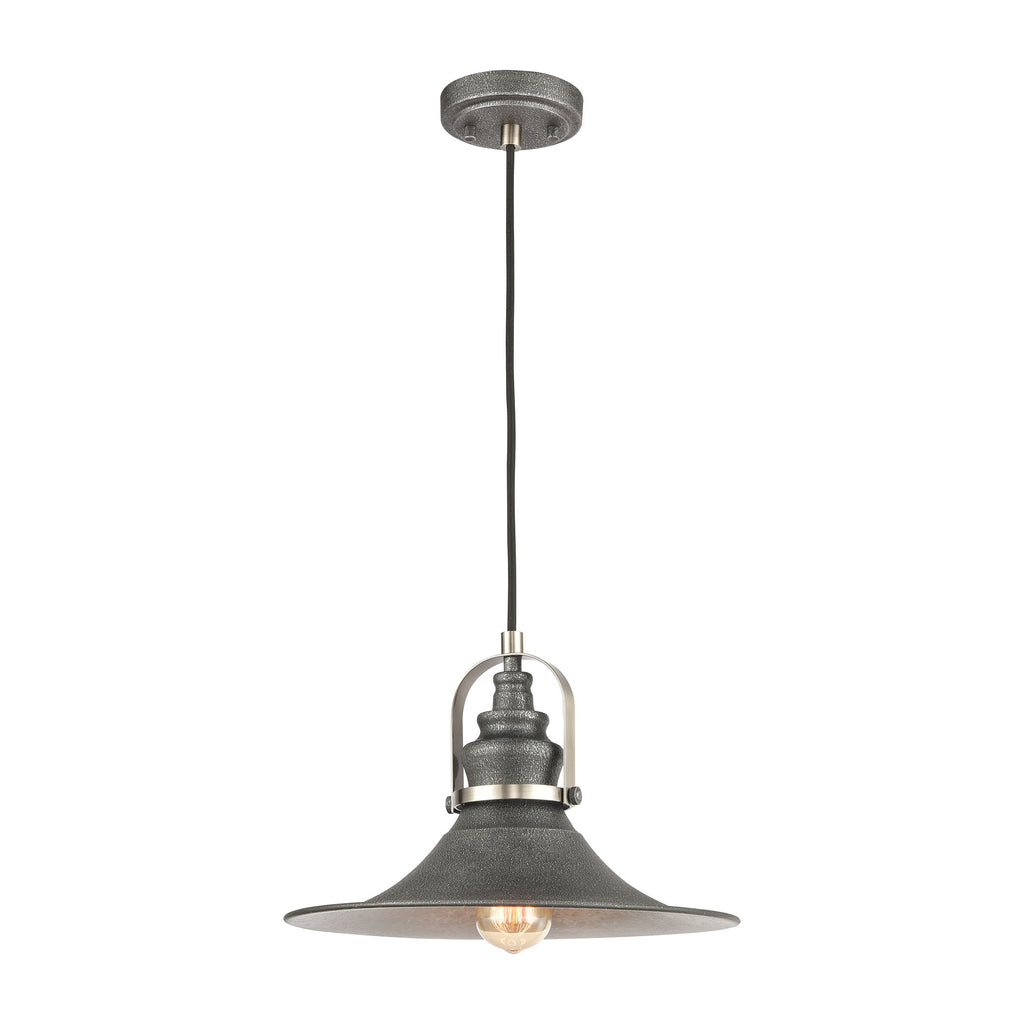 Carbondale - Pendant - Slate Mist, Satin Nickel, Satin Nickel - ReeceFurniture.com