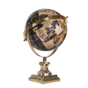 Horn Globe 14"  With Aluminum Base, Multi - ReeceFurniture.com