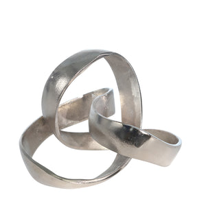 Aluminum Knot Sculpture, 7", Silver Matte - ReeceFurniture.com