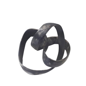 Aluminum Knot Sculpture, 7", Black - ReeceFurniture.com